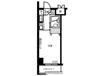 アバクス立川(ワンルーム/4階)の間取り写真