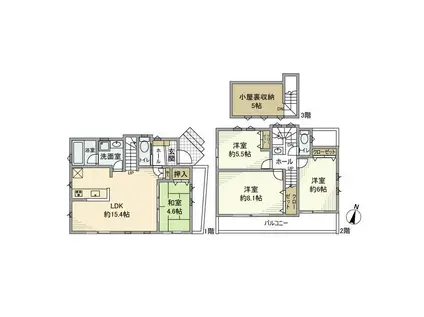 西武池袋・豊島線 保谷駅 徒歩7分 2階建 築10年(4LDK)の間取り写真