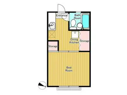 寺尾コーポ(1DK/1階)の間取り写真