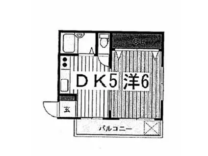 日建プリムローズ常盤第2(1DK/5階)の間取り写真