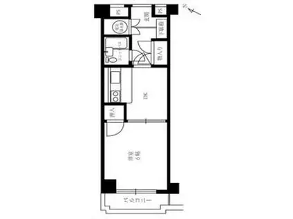 ジュエル磯子(1DK/4階)の間取り写真