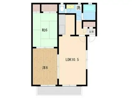 グランシード浦和(2LDK/1階)の間取り写真