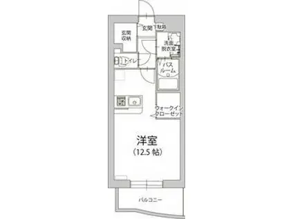 クーチャ万願寺(ワンルーム/3階)の間取り写真