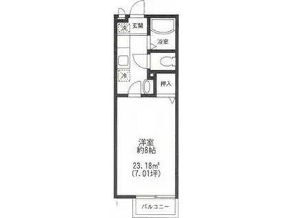 ドミールSTA(1K/2階)の間取り写真