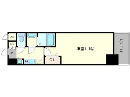 LANTANA GARDEN(1K/7階)の間取り写真