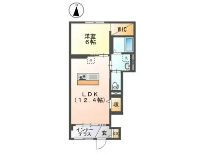 ICHIEI -イチエイ-(1LDK/1階)の間取り写真