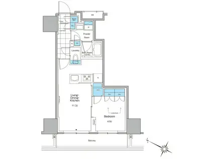 ルフォンプログレ北新宿(1LDK/6階)の間取り写真