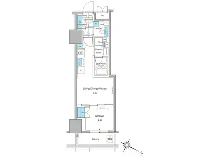 ルフォンプログレ北新宿(1DK/10階)の間取り写真