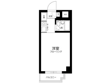 ダイホープラザ豊玉(ワンルーム/2階)の間取り写真