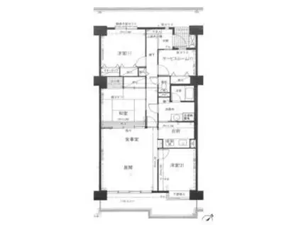 ライオンズマンション南市川(3SLDK/11階)の間取り写真