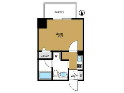 レガロ中野坂上(1K/8階)の間取り写真