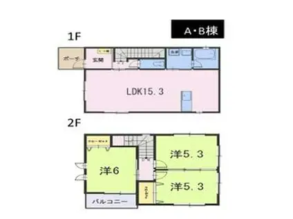 東海道本線 静岡駅 徒歩28分 2階建 築17年(3LDK)の間取り写真