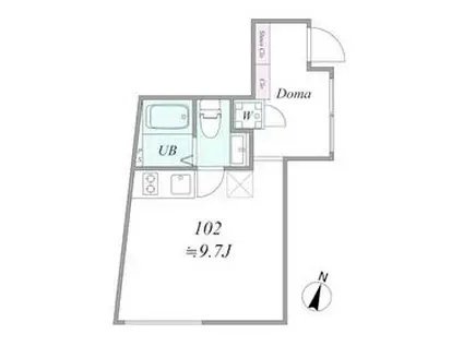 THE TRIAS IKEBUKURO(1K/1階)の間取り写真