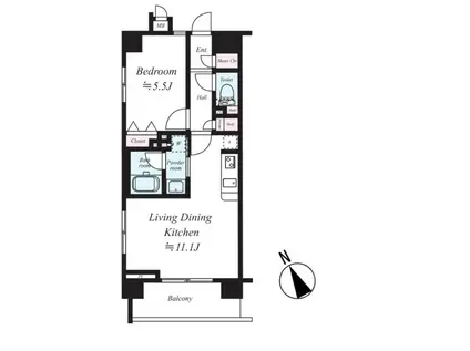 THE GRANDE REGALO 浅草(1LDK/8階)の間取り写真