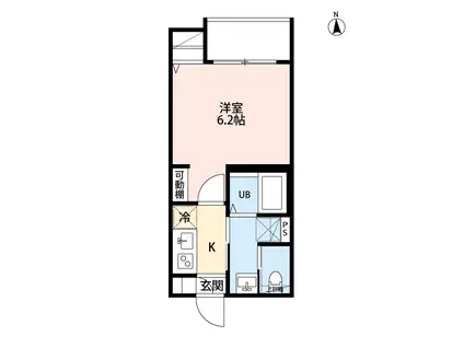 ROBOT HOME 下赤塚Ⅱ(1K/2階)の間取り写真