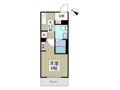 ラフィネ(1K/1階)の間取り写真