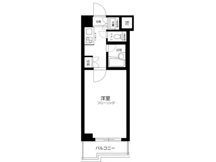 ルーブル中野沼袋弐番館(1K/5階)の間取り写真