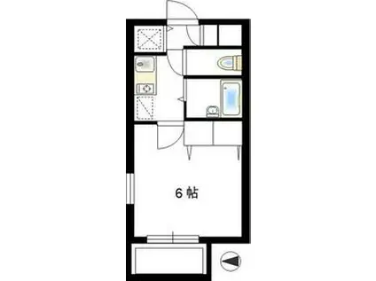 メゾンクレソンⅢ(1K/4階)の間取り写真