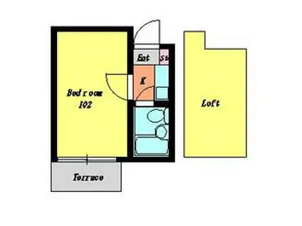 セドルハイム向原(1K/1階)の間取り写真