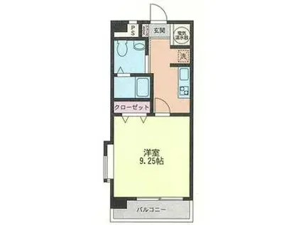 グリーンヒルズOGAWA(1K/4階)の間取り写真