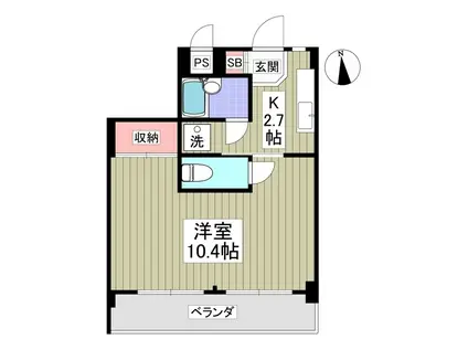 アルバスクエア(1K/3階)の間取り写真