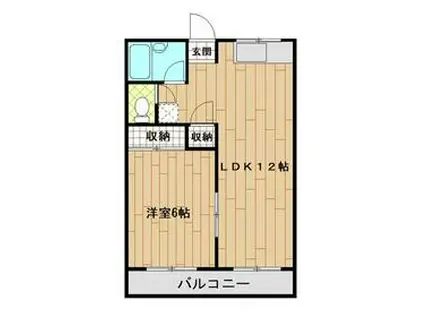 小林ハイツ(1LDK/1階)の間取り写真