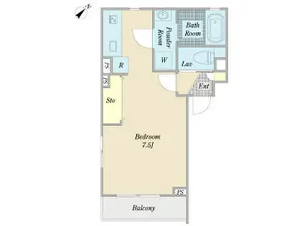 LUTELLA(ワンルーム/2階)の間取り写真