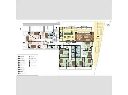 シェアス浦和(ワンルーム/1階)の間取り写真