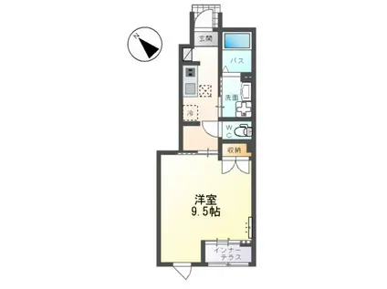 ひたちなか市市毛アパート(1K/1階)の間取り写真