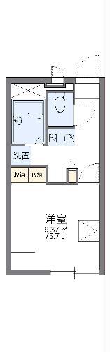 レオパレスF&T Ⅱ(1K/1階)の間取り写真