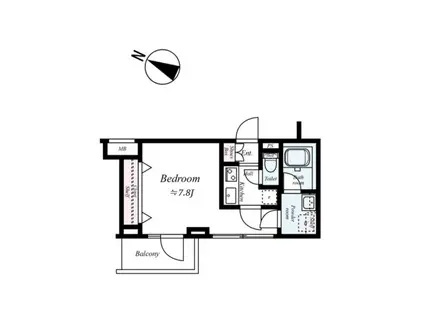 クレヴィスタ板橋志村(1K/2階)の間取り写真