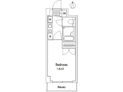 エスコート中野大和町(1K/2階)の間取り写真