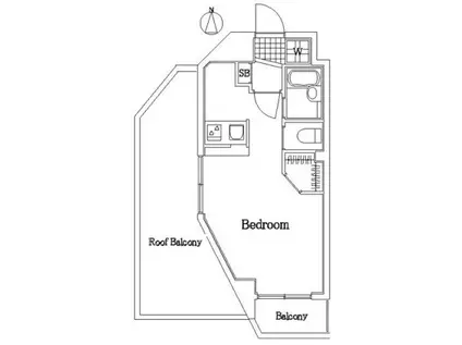 スカイコート新宿落合南長崎駅前(ワンルーム/5階)の間取り写真