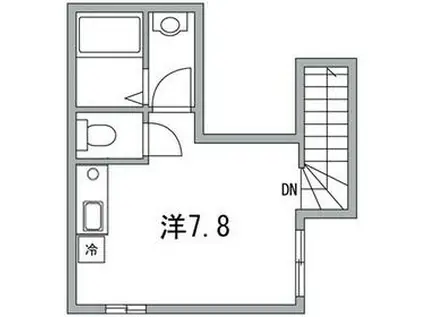 メゾン・ベテルギウス(ワンルーム/2階)の間取り写真