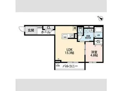 リーブルファイン西浦和Ⅱ(1LDK/2階)の間取り写真