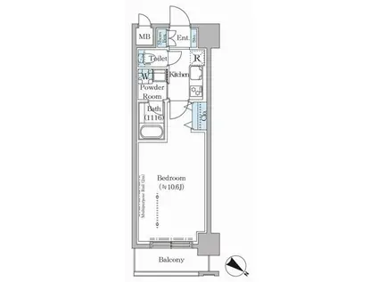 ステラテラス(1K/3階)の間取り写真