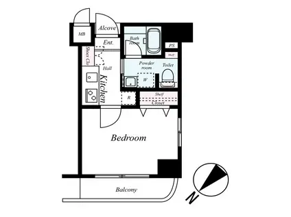グリフィン新横浜・七番館(1K/9階)の間取り写真