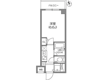 ガーラプレイス八幡山壱番館(1K/2階)の間取り写真