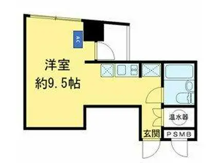 イヌイハイム市谷(ワンルーム/4階)の間取り写真