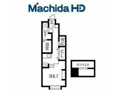 あんしん西宿08-6002(ワンルーム/1階)の間取り写真