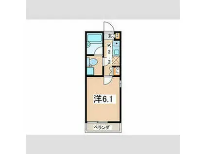 BELLA VISTA川崎Ⅲ(1K/1階)の間取り写真