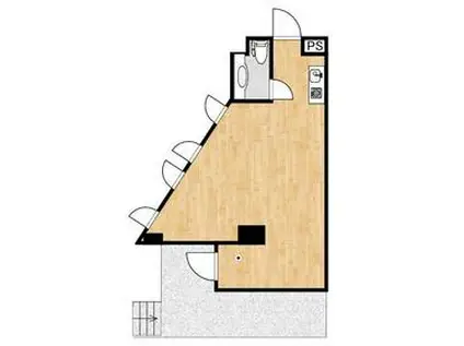 第5ベルビュー(ワンルーム/2階)の間取り写真