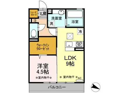 パストラルボーテ(1LDK/1階)の間取り写真