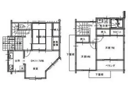 ヴィラ・ラーゴ(3LDK/1階)の間取り写真