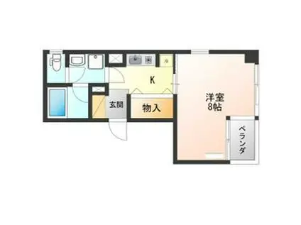 東口ハイツ(1K/7階)の間取り写真