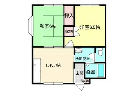 成島マンション(2DK/2階)の間取り写真
