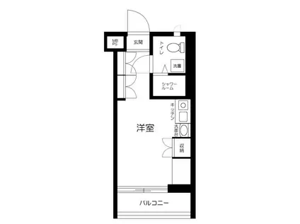 サポーレ阿佐谷(ワンルーム/2階)の間取り写真