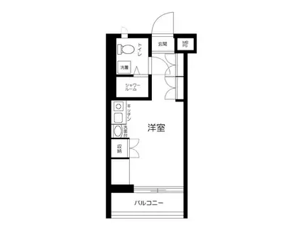 サポーレ阿佐谷(ワンルーム/2階)の間取り写真