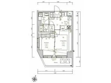 GENOVIA 王子神谷 SKYGARDEN(1LDK/5階)の間取り写真