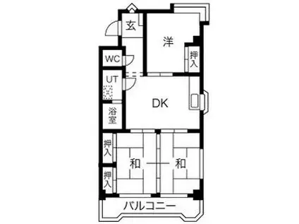メゾン徳II(3DK/3階)の間取り写真